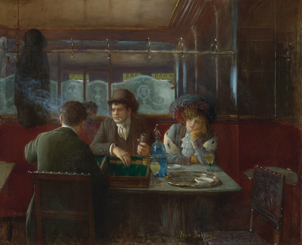 Backgammon på kafeen av Beraud, Jean av Jean Beraud