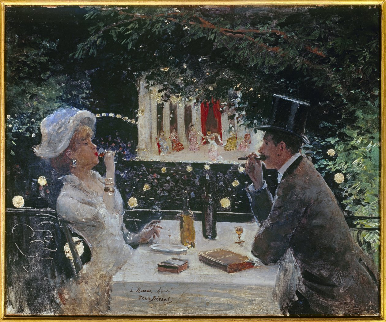 Middag hos ambassadørene. Maleri av Jean Beraud (1849-1935), 1900-tallet. Olje på tre. Mål: 0,37 x 0,45 m. Paris, Musee Carnavalet. av Jean Beraud