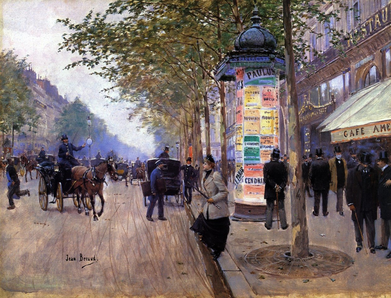 Ha en drosje av Jean Beraud