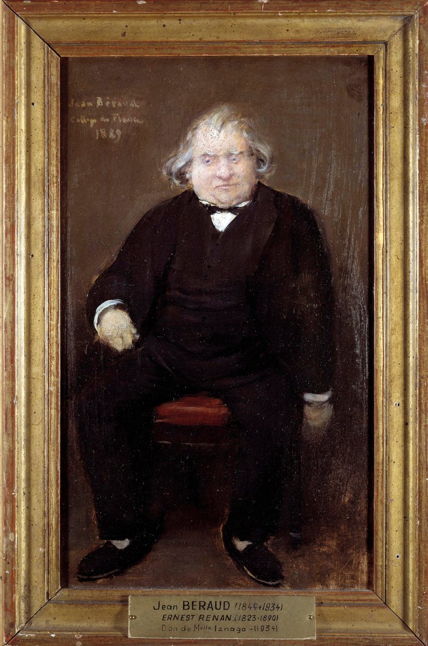 Portrett av Ernest Renan (1823-1892), fransk filosof Maleri av Jean Beraud (1849-1935) 1889 Søn. 0,27 x 0,16 m Paris, Musee Carnavalet av Jean Beraud