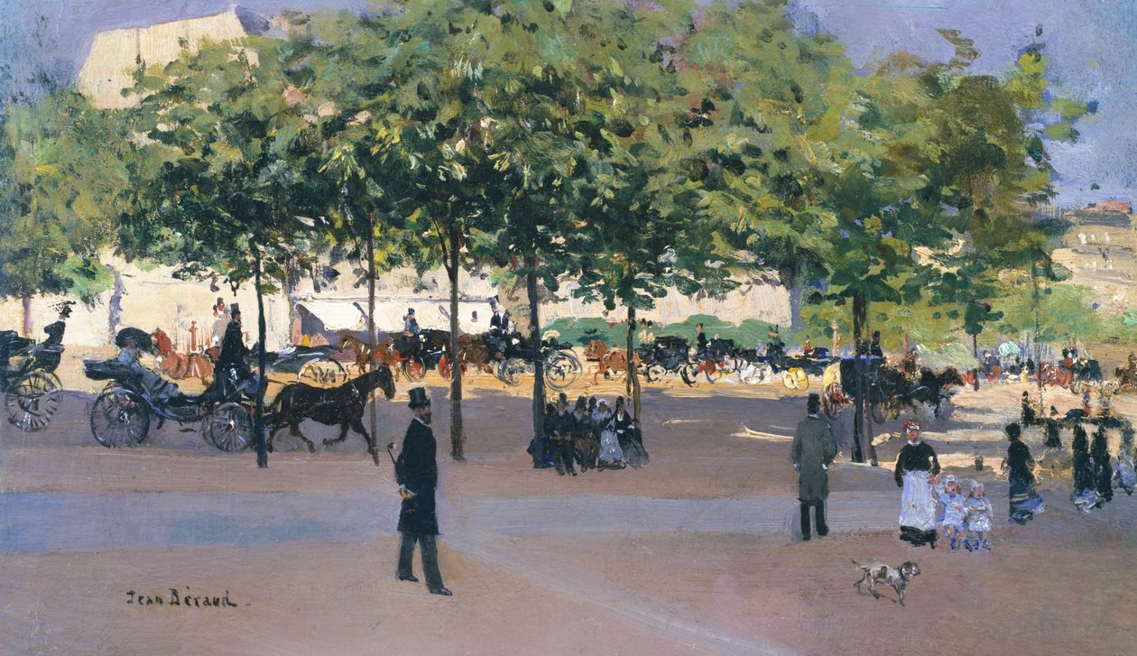 Promenade på en søndag ettermiddag, Paris av Jean Beraud