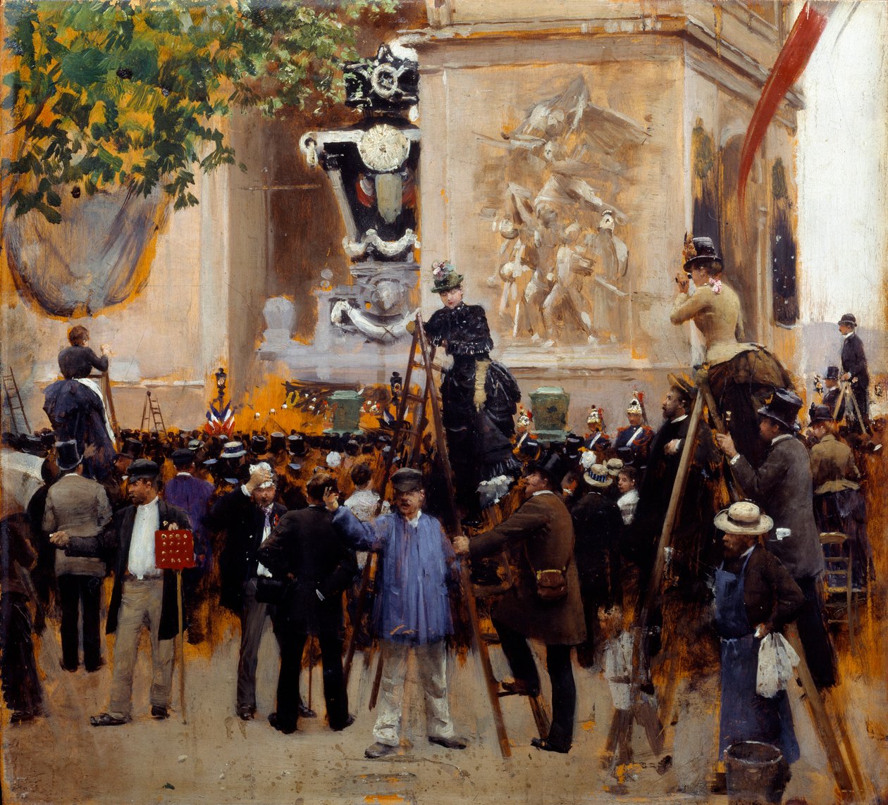 Begravelsen til Victor Hugo (1802 - 1885) Place de l