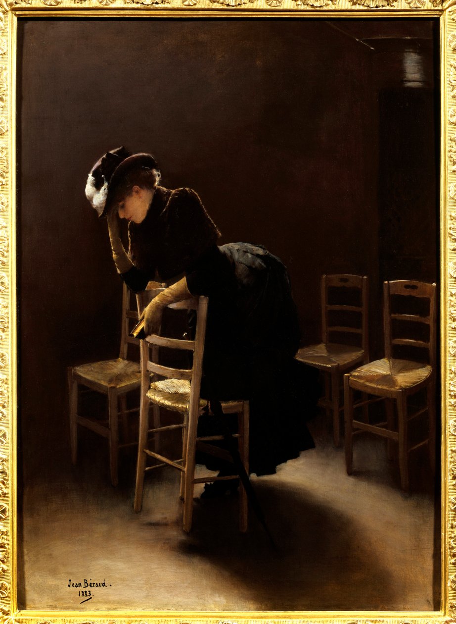 Bønnen. Maleri av Jean Beraud (1849-1935) av Jean Beraud