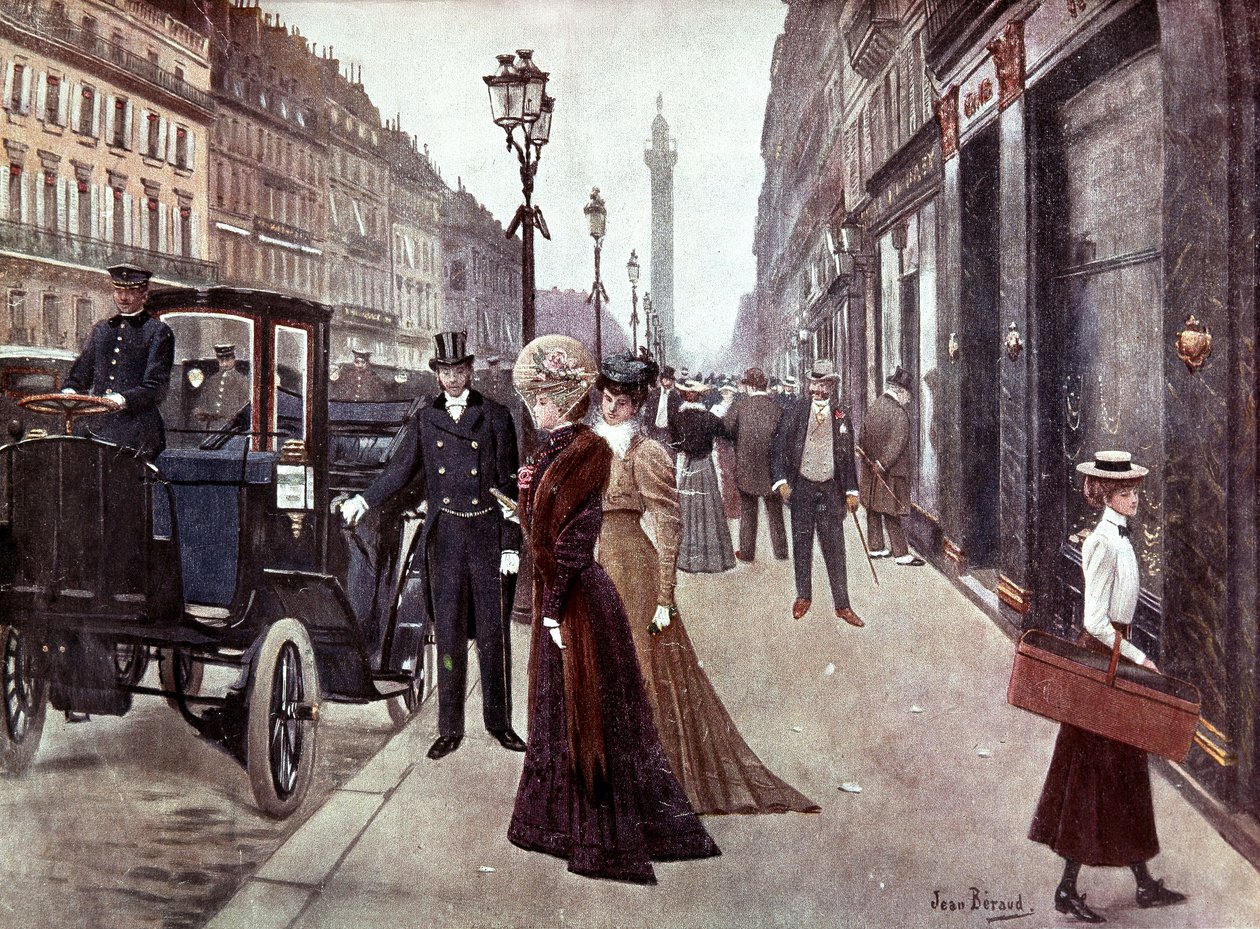 Rue de la Paix i Paris, ca. 1900 (maleri) av Jean Beraud