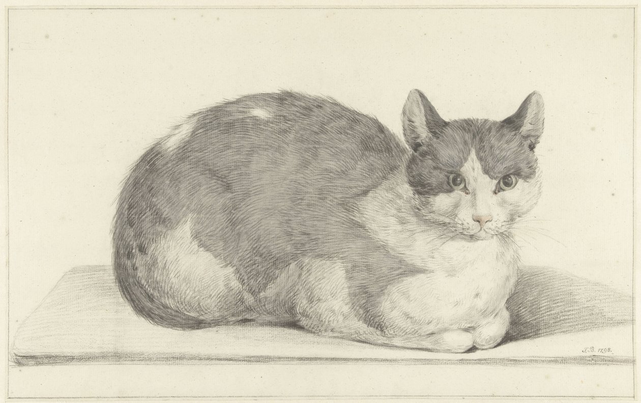 Sittende katt, til høyre av Jean Bernard