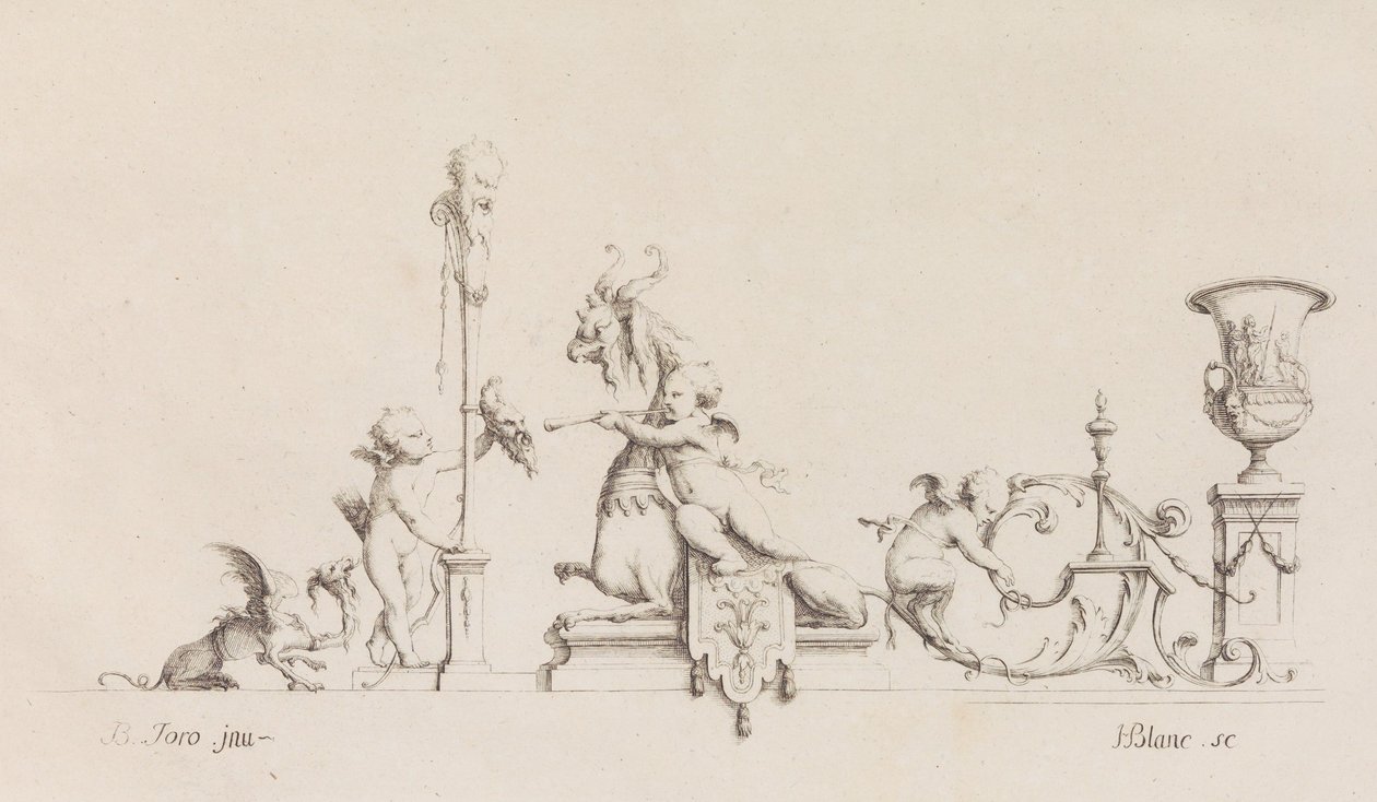 Design for mange bruksområder Oppfunnet av M. B. Toro, 1718 eller senere, 1718 eller senere. av Jean Bernard Toro