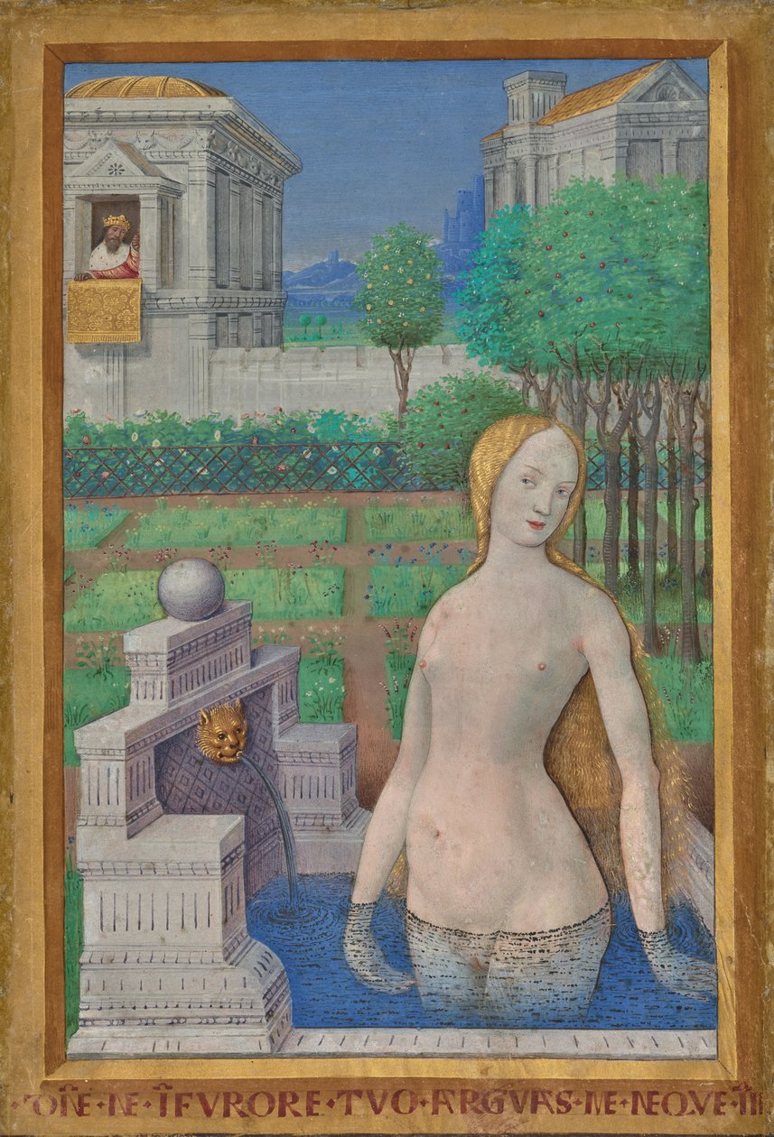 Bathsheba bading fra Ludvig XIIs timer av Jean Bourdichon