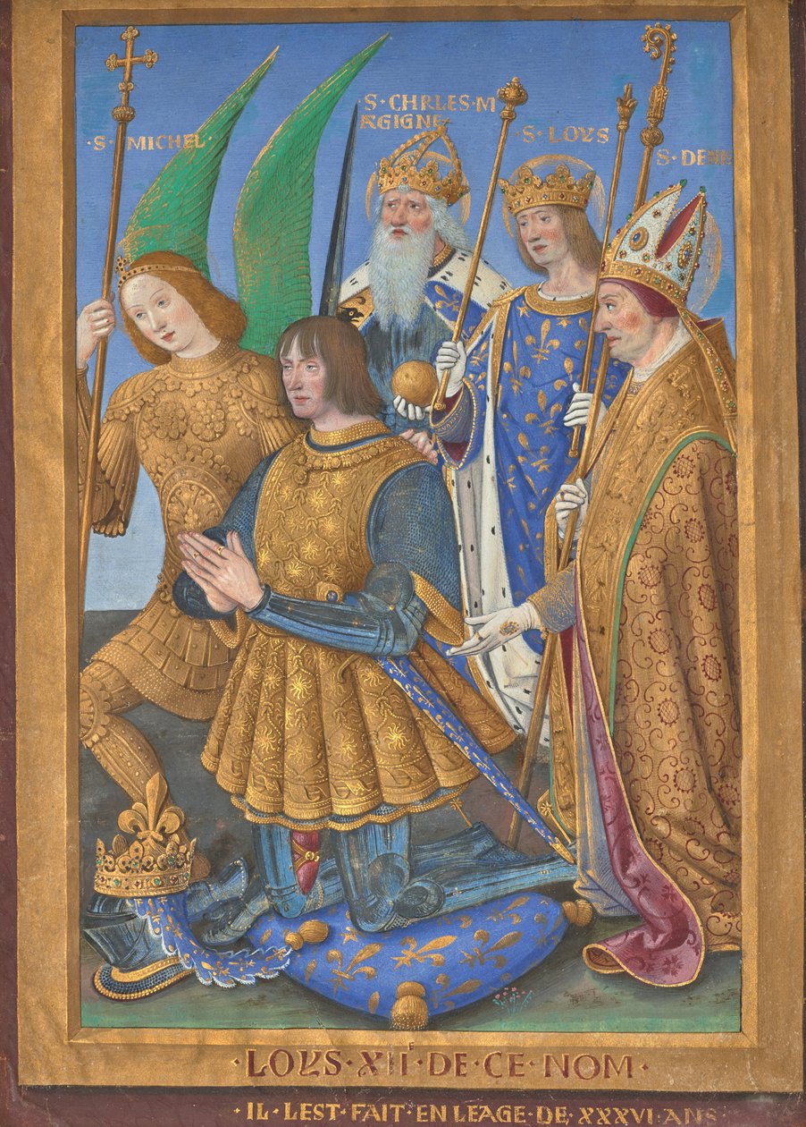 Blad fra Ludvig XIIs tidebok av Jean Bourdichon