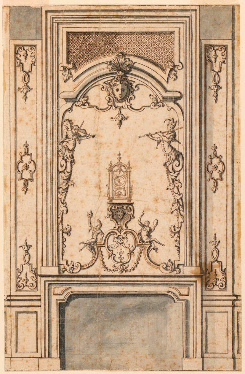 Design for en peishylle av Jean Bérain, the Elder