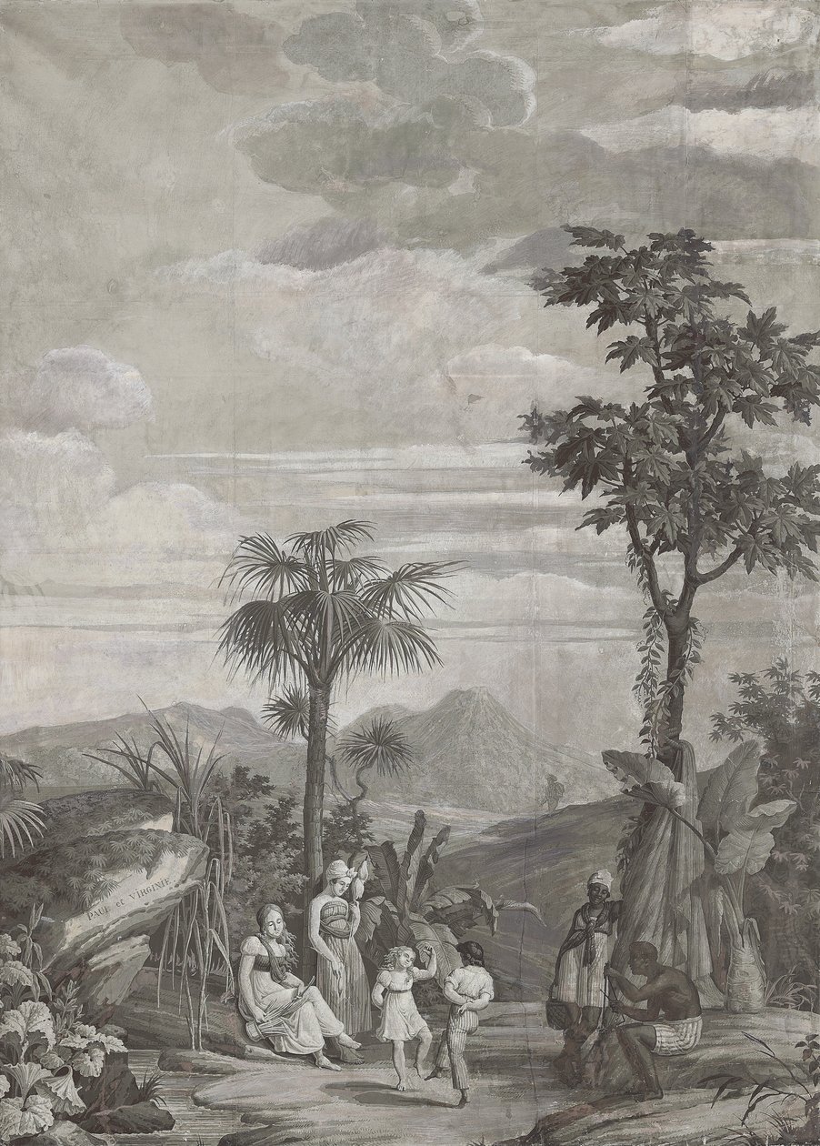 The Children Dance, tapetpanel fra serien "Paul et Virginie", av Dufour & Cie, ca. 1823 av Jean Broc