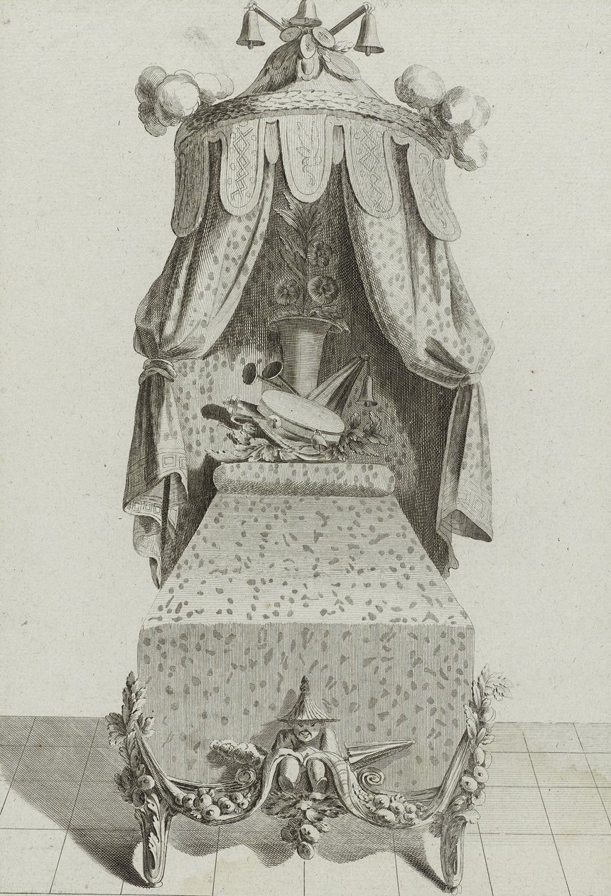 Kinesisk seng, publisert på midten av 1770-tallet (gravering på lagt papir) av Jean Charles (after) Delafosse