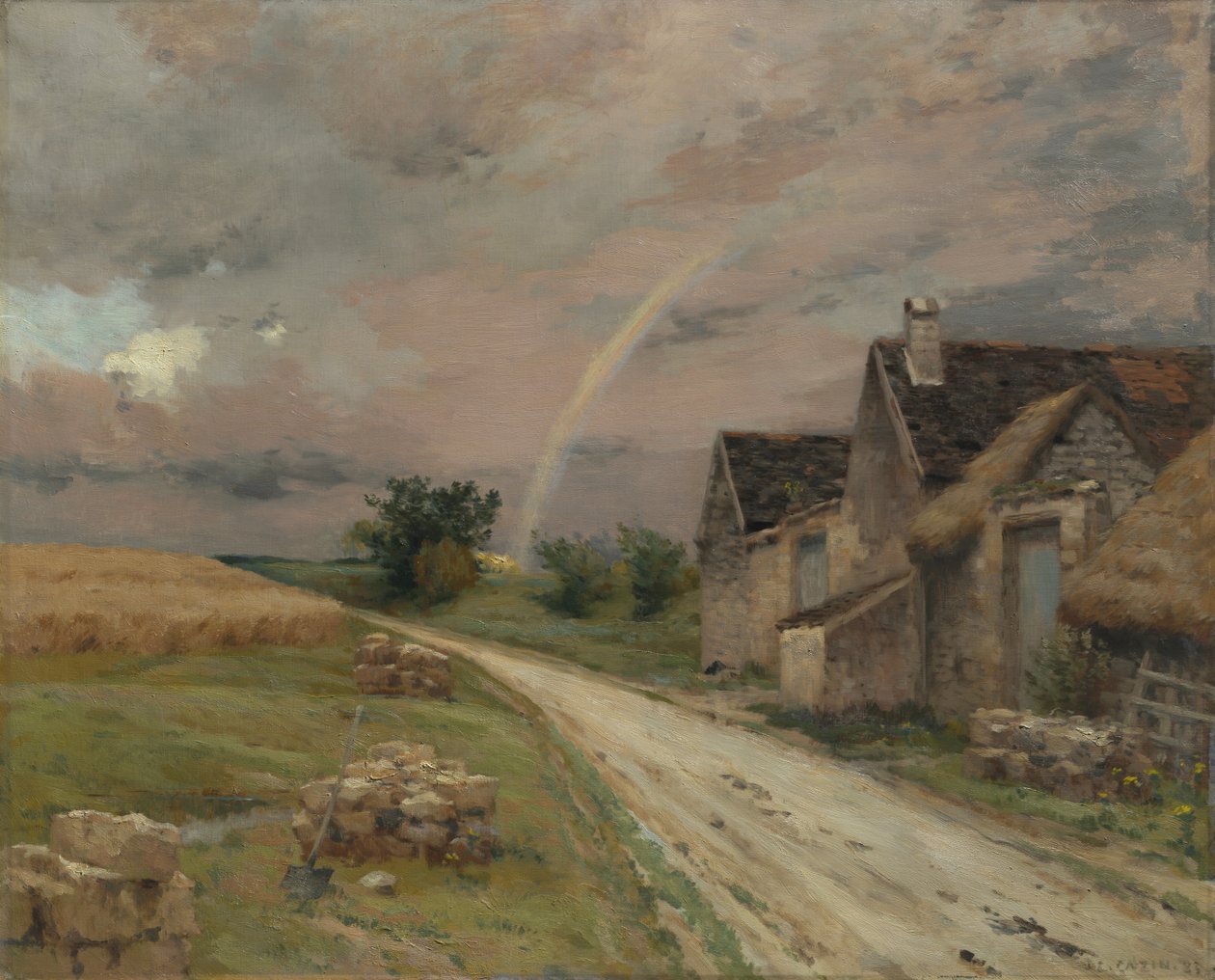 Regnbuen, Achères la Foret av Jean Charles Cazin