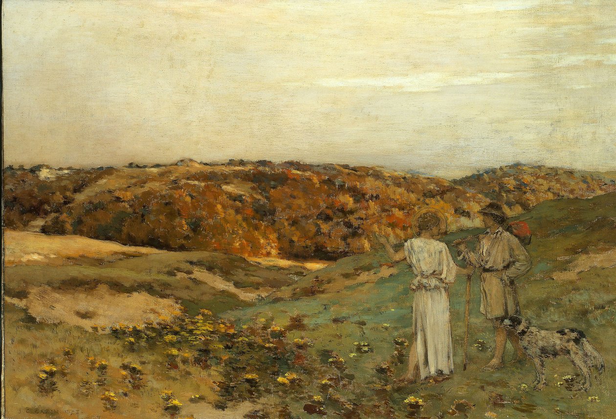 Tobias og engelen, 1878 av Jean Charles Cazin