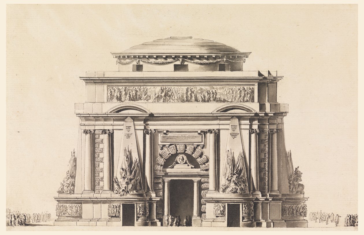 Høyde av et mausoleum for en soldat (Mars tempel) av Jean Charles Delafosse