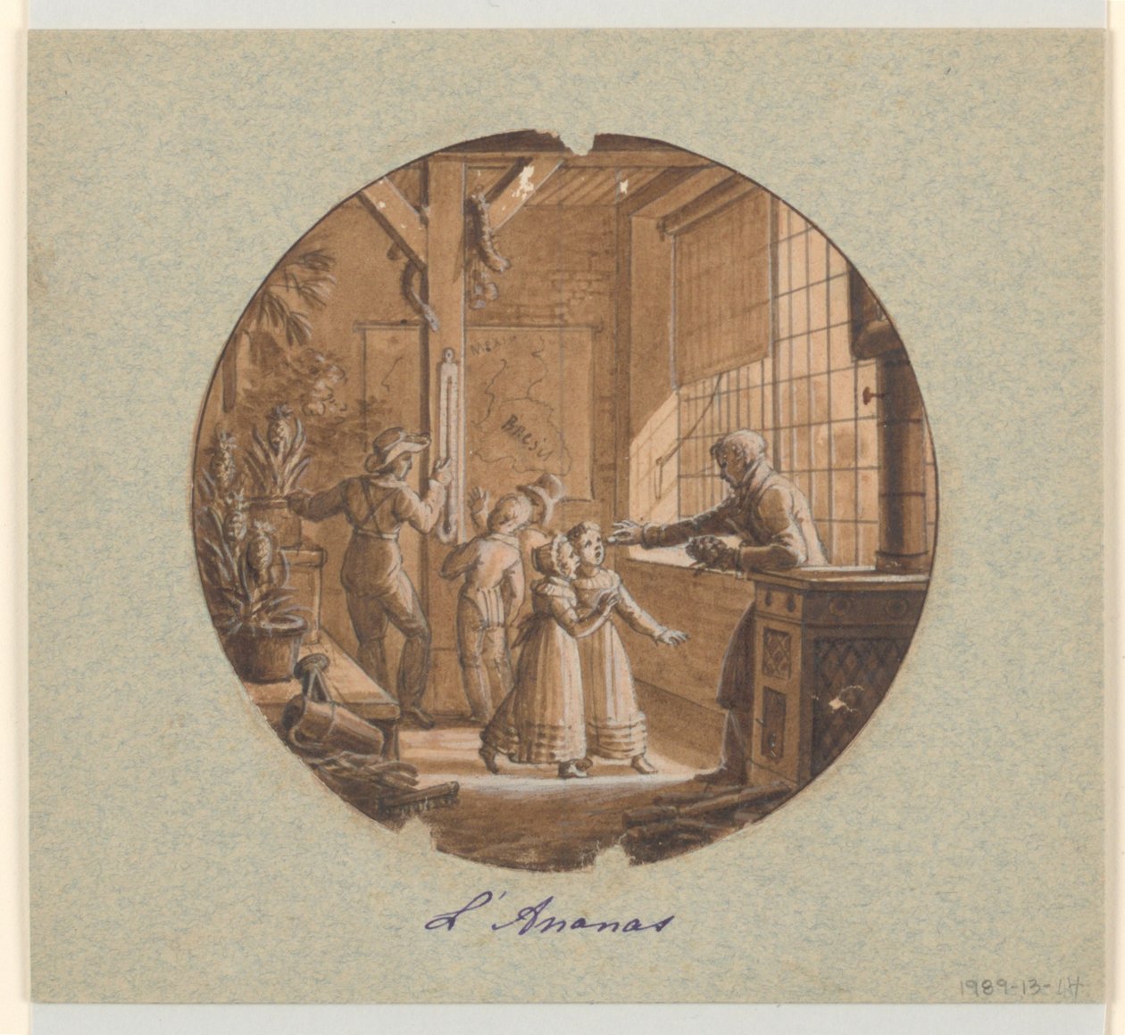 Design for en malt porselenstallerken, L