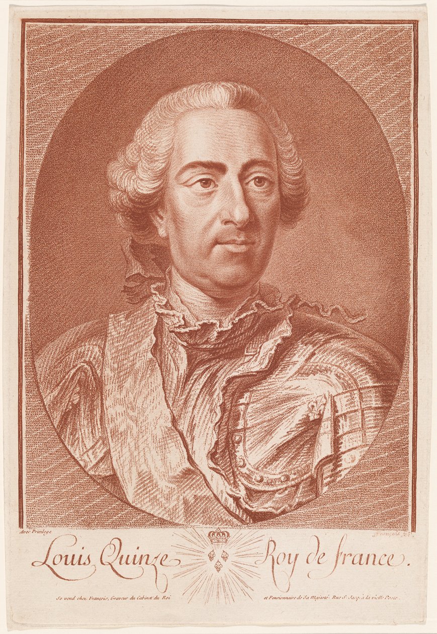 Louis Quinze, konge av Frankrike (Louis XV) av Jean Charles François