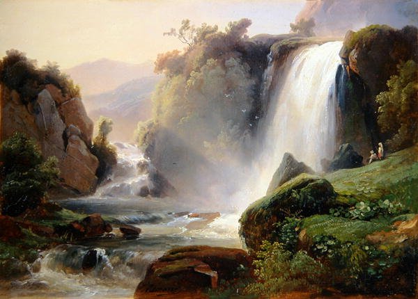 The Falls of Tivoli, ca. 1822-25 (olje på lerret) av Jean Charles Joseph Rémond