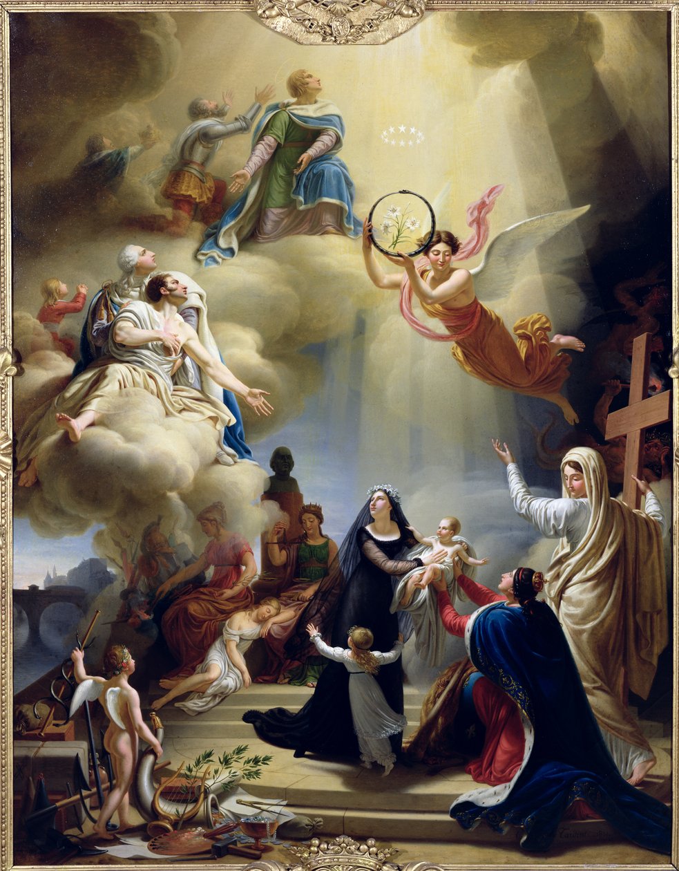 Allegori til ære for fødselen til Henri de France (1820-83) hertug av Bordeaux i 1820, 1821 av Jean Charles Tardieu