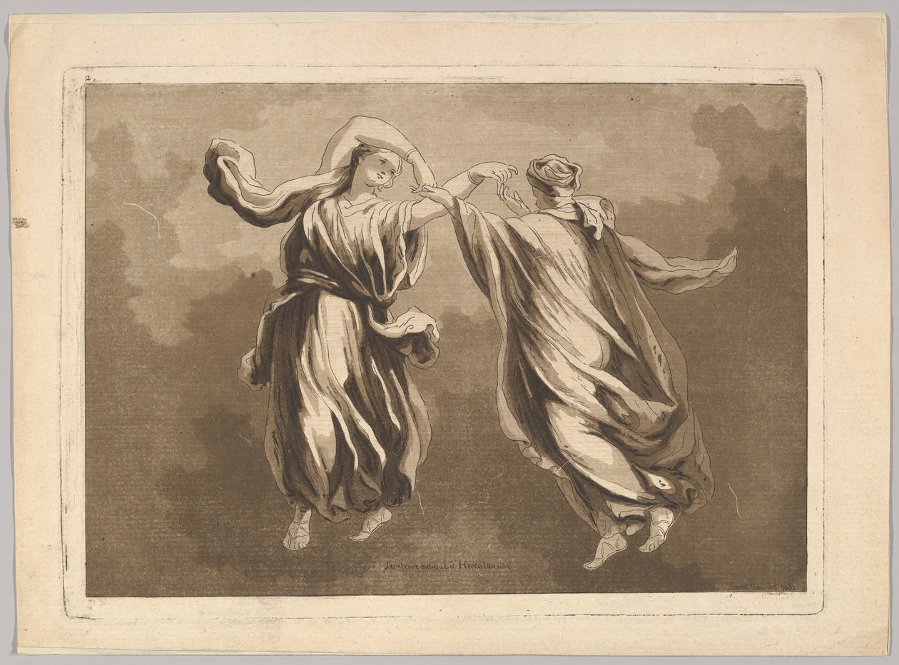 Utvalgte fragmenter fra de mest interessante maleriene og bildene av vennen..., 1700-tallet. av Jean Claude Richard Saint Non