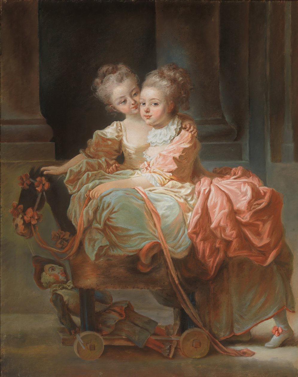 De to søstre, 1770. av Jean Claude Richard Saint Non