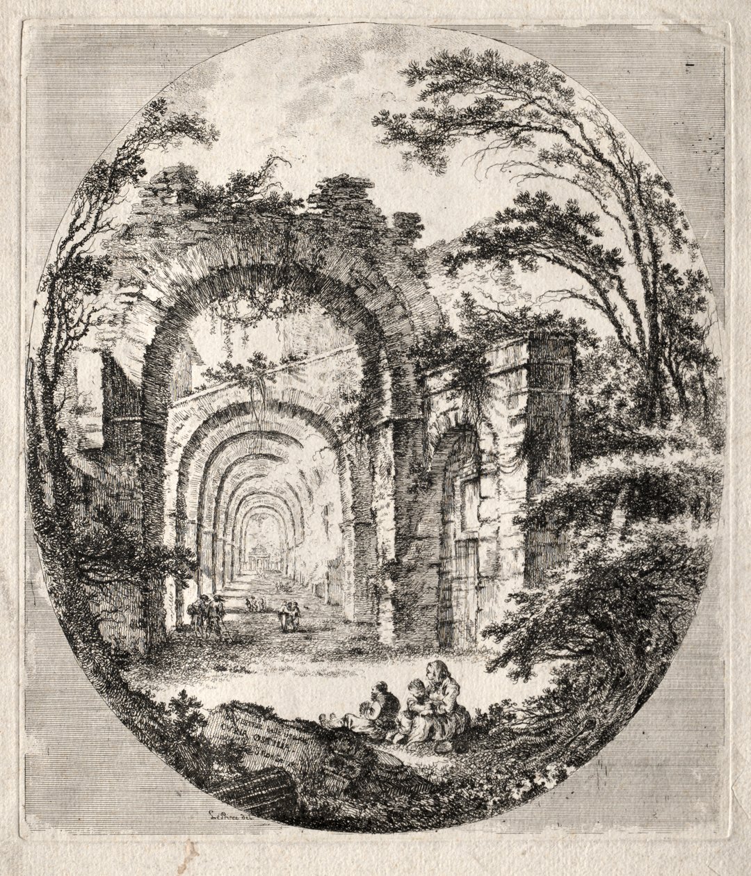 Gamle ruiner av Jean Claude Richard de Saint Non