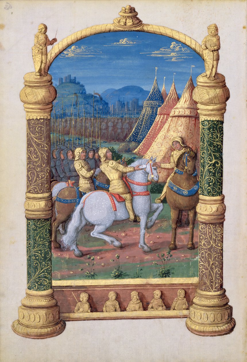 Ms Lat. Q.v.I.126 f.63v David og Absalom i krig for kronen, fra 