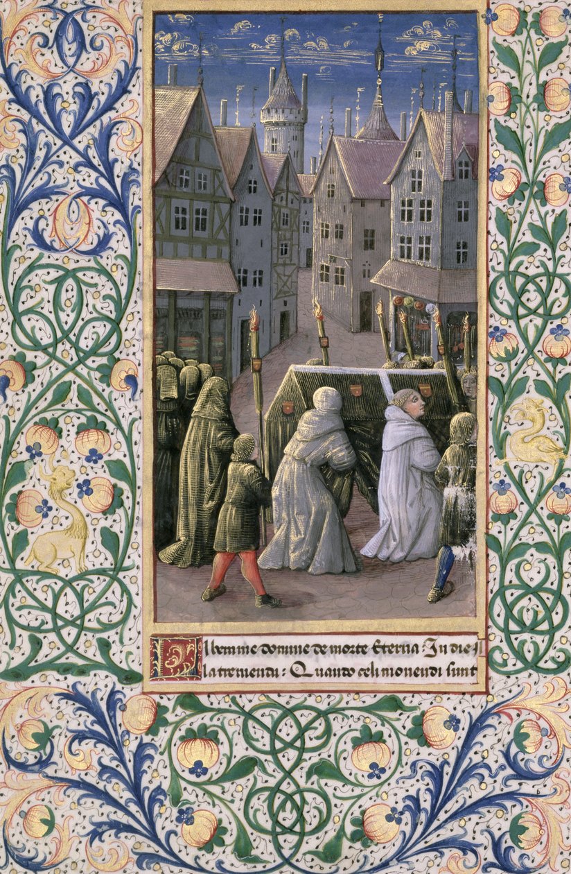 Ms Lat. Q.v.I.126 f.79v Gravprosesjon, fra 