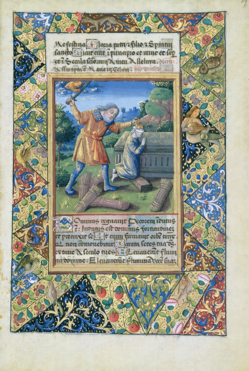 Ms Lat. Q.v.I.126 fol.19 Isaacs offer, fra Book of Hours of Louis dOrleans, 1490 av Jean Colombe