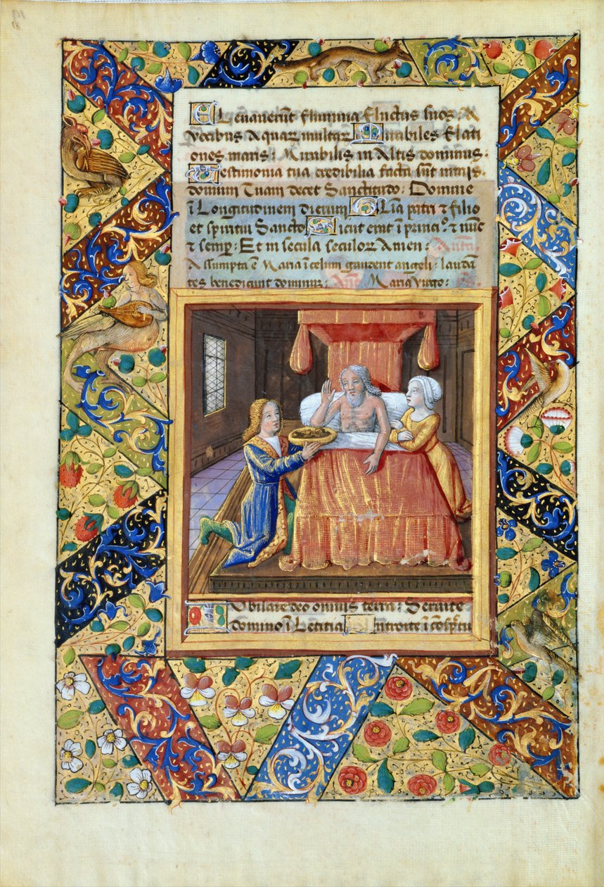 Ms Lat. Q.v.I.126 fol.19v Isak velsigner Jakob, fra 