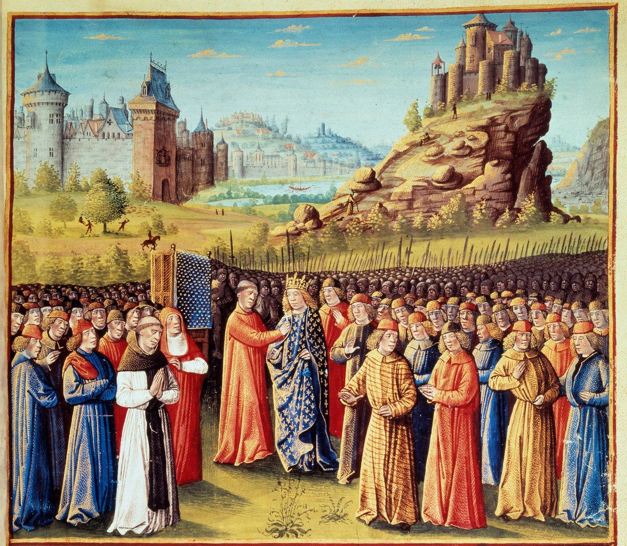 Andre korstog (1147-1149): Kong Ludvig VII sa at de unge (1120-1180) tok korset ved Vezelay i nærvær av Saint Bernard de Clairvaux (San Bernardo di Chiaravalle) (1090-1153) og kvelden i Versailles den 31. /03/1146. Mange baroner tok også av Jean Colombe
