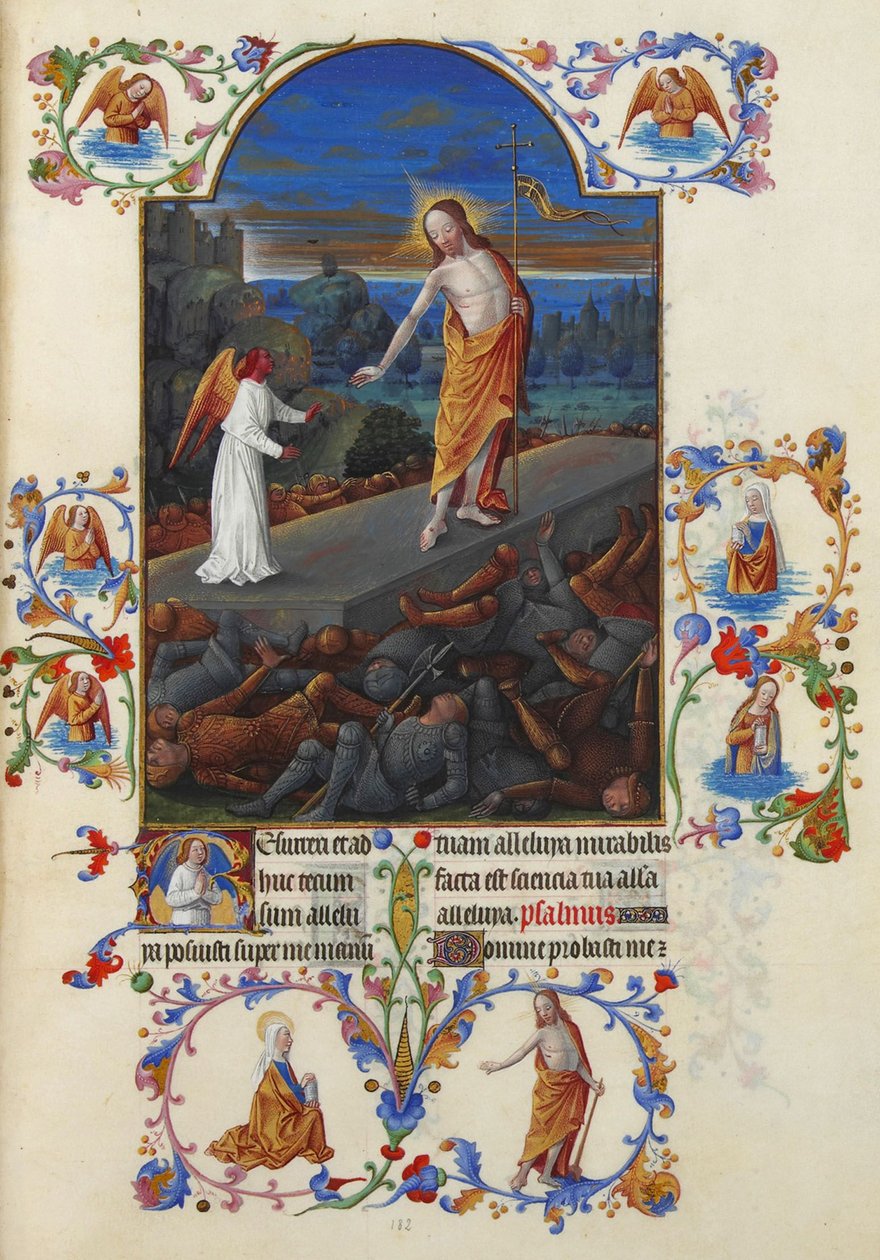 Très Riches Heures du Duc de Berry Folio 182, verso - The Resurrection of Jesus Christ av Jean Colombe