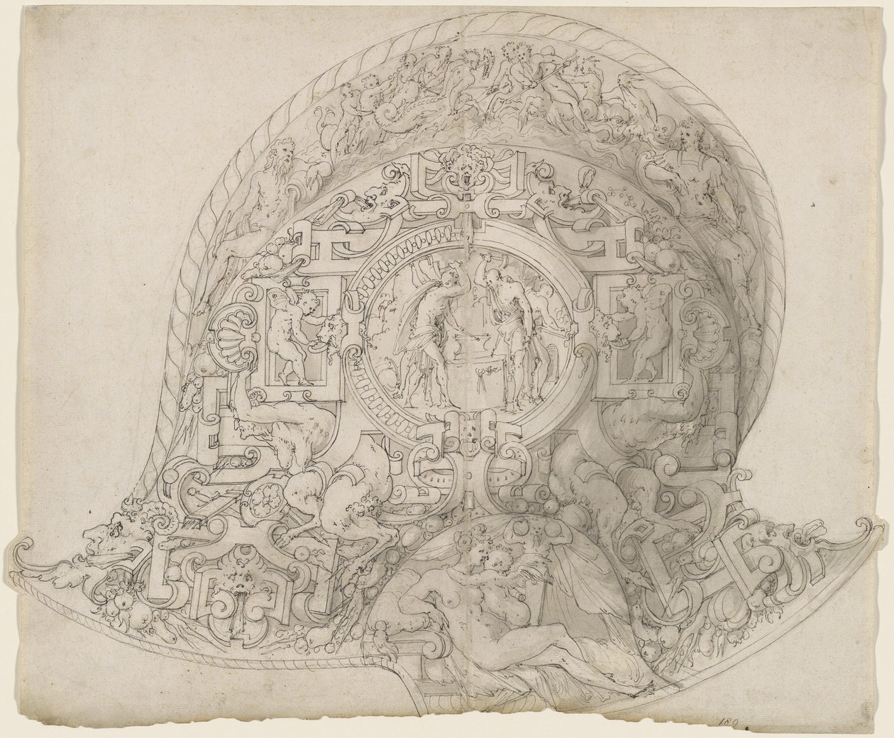 Design for en Burgonet hjelm av Jean Cousin the Elder