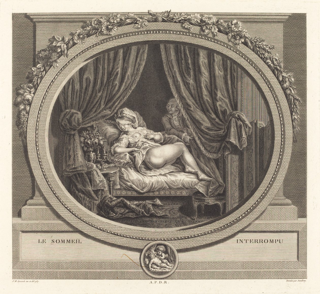 Den avbrutte søvnen av Jean Dambrun after François Marie Isidore Queverdo