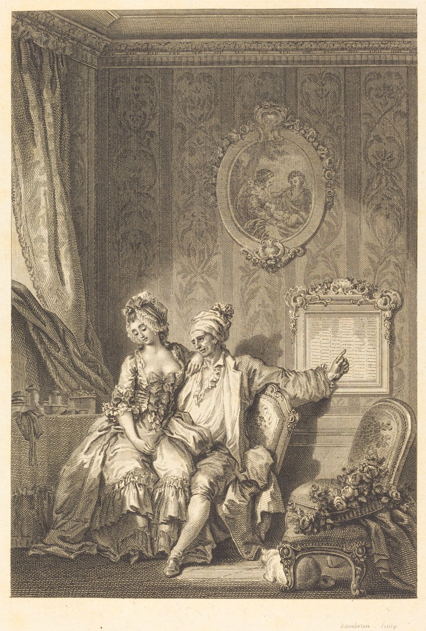 Vieillards kalender av Jean Dambrun after Jean Honoré Fragonard