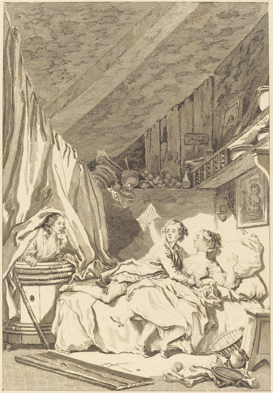 Skomakerne av Jean Dambrun after Jean Honoré Fragonard