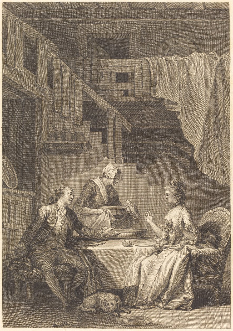 Falken av Jean Dambrun and Jean Baptiste Tilliard after Jean Honoré Fragonard