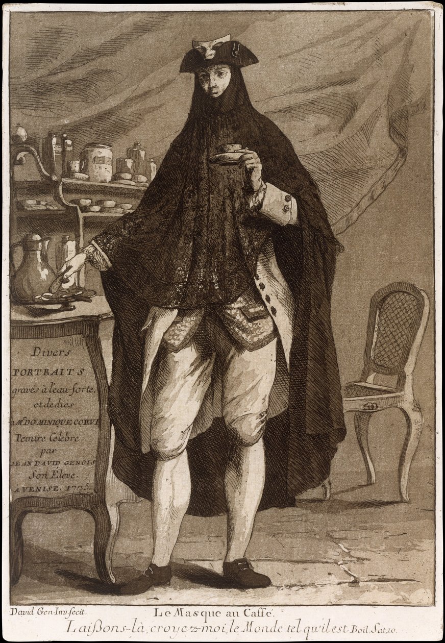 Tittelside fra Divers Portraits, pub. 1775 (etsing) av Jean David Genois
