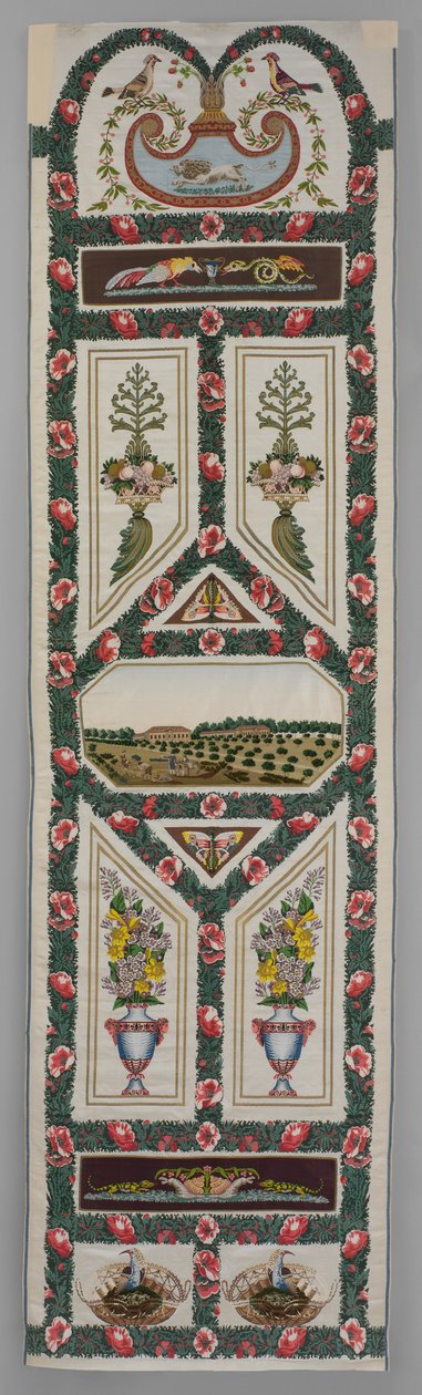 Verdures du Vatican, ca. 1799 (vevd silke og metalltråd med broderi)   Dato: ca. 1799 Medium: Vevd silke- og metalltråd med påført silke- og chenillebroderi av Jean Desmosthene Dugourc
