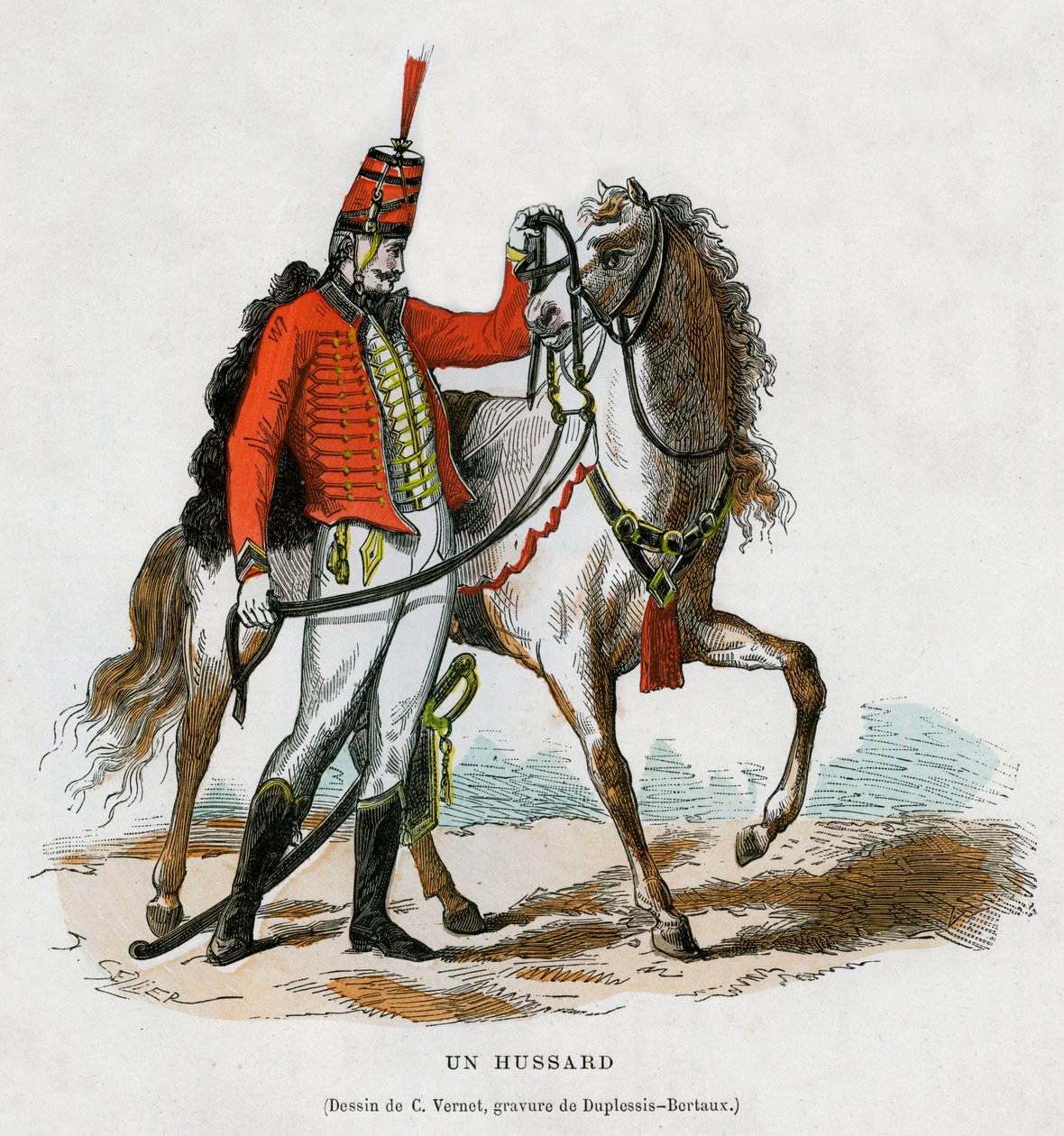 En husar, tidlig på 1800-tallet 1882-1884 av Jean Duplessis Bertaux