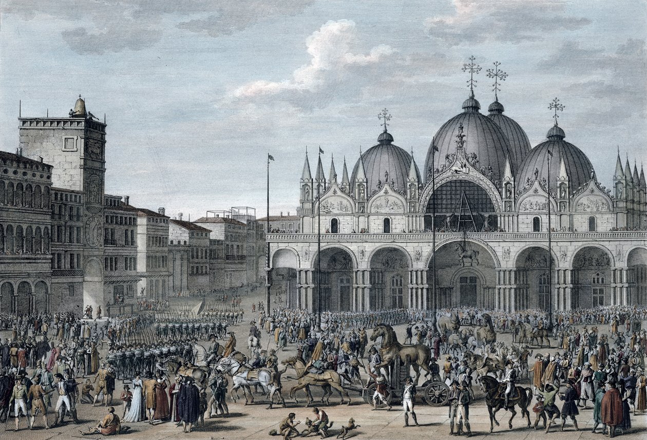 Franskmennenes inntog i Venezia, Floreal, år 5. mai 1797 av Jean Duplessis Bertaux