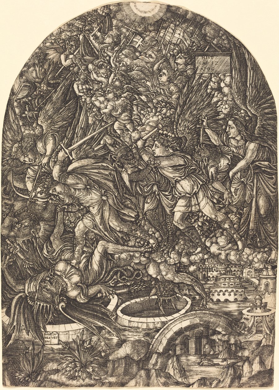 Saint Michael og dragen av Jean Duvet