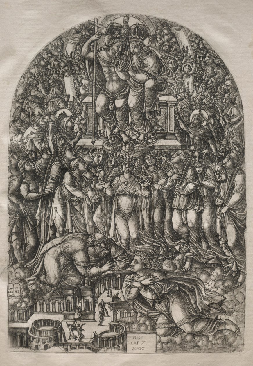 The Apocalypse: En utallig mengde som står foran tronen, 1546-1556. av Jean Duvet