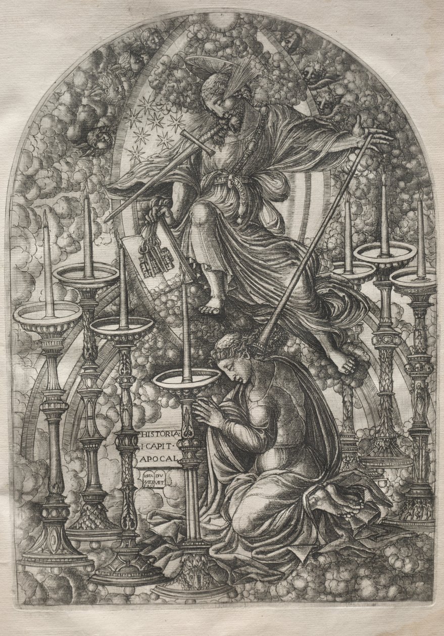 The Apocalypse: St. John Sees Seven Golden Candlesticks, 1546-1556. av Jean Duvet