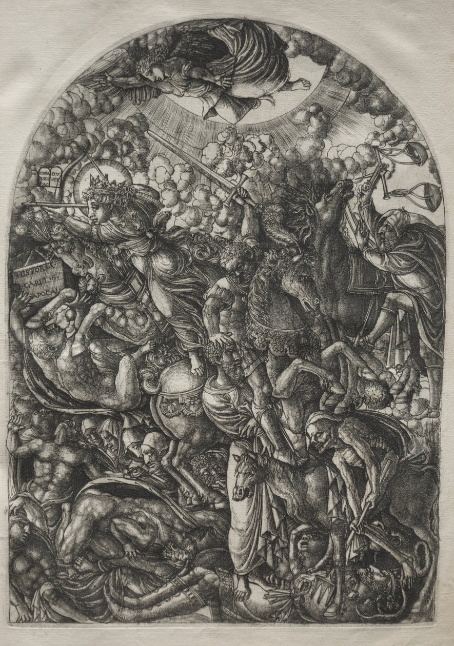Apokalypsen: St. Johannes ser de fire rytterne av Jean Duvet