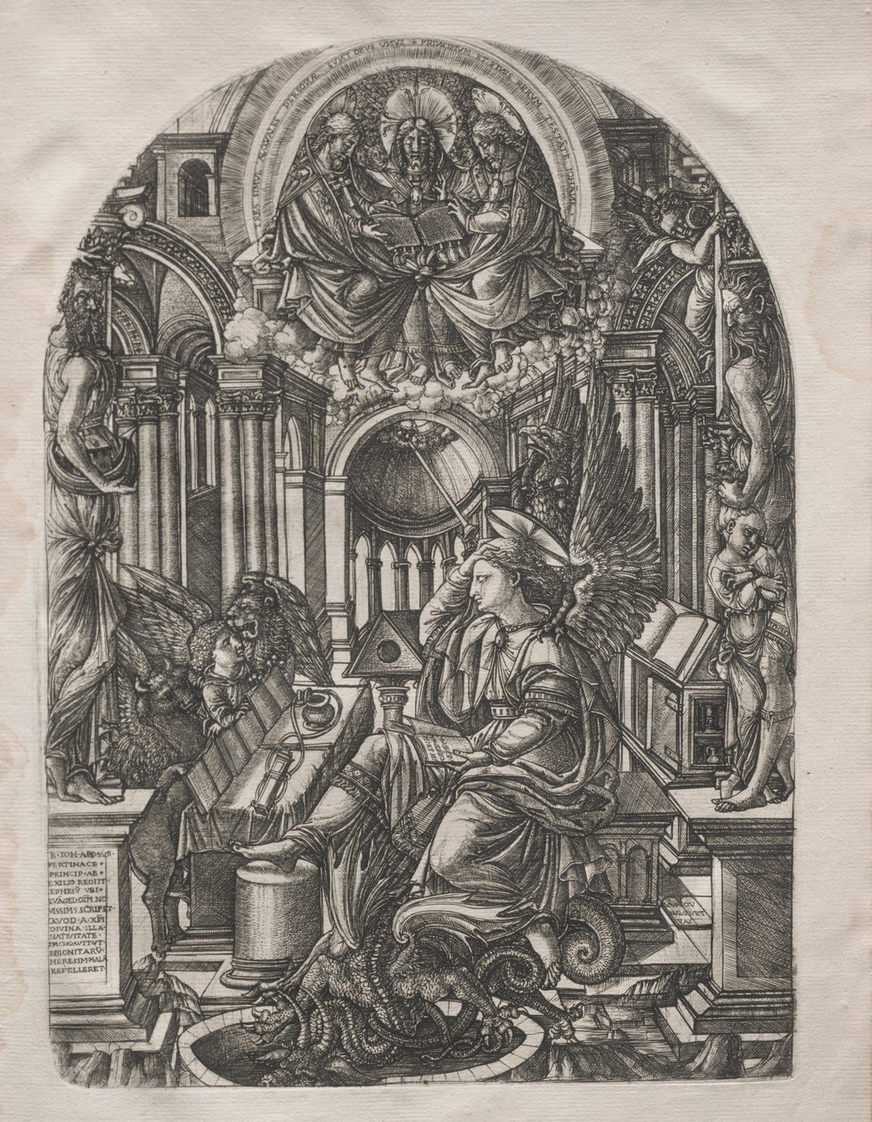 Apokalypsen: St. John på øya Patmos, 1546-1556. av Jean Duvet