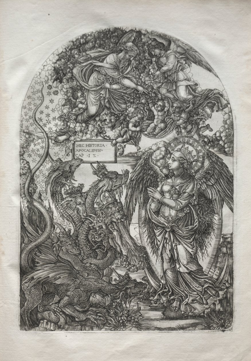 Apokalypsen: St. Michael og dragen av Jean Duvet