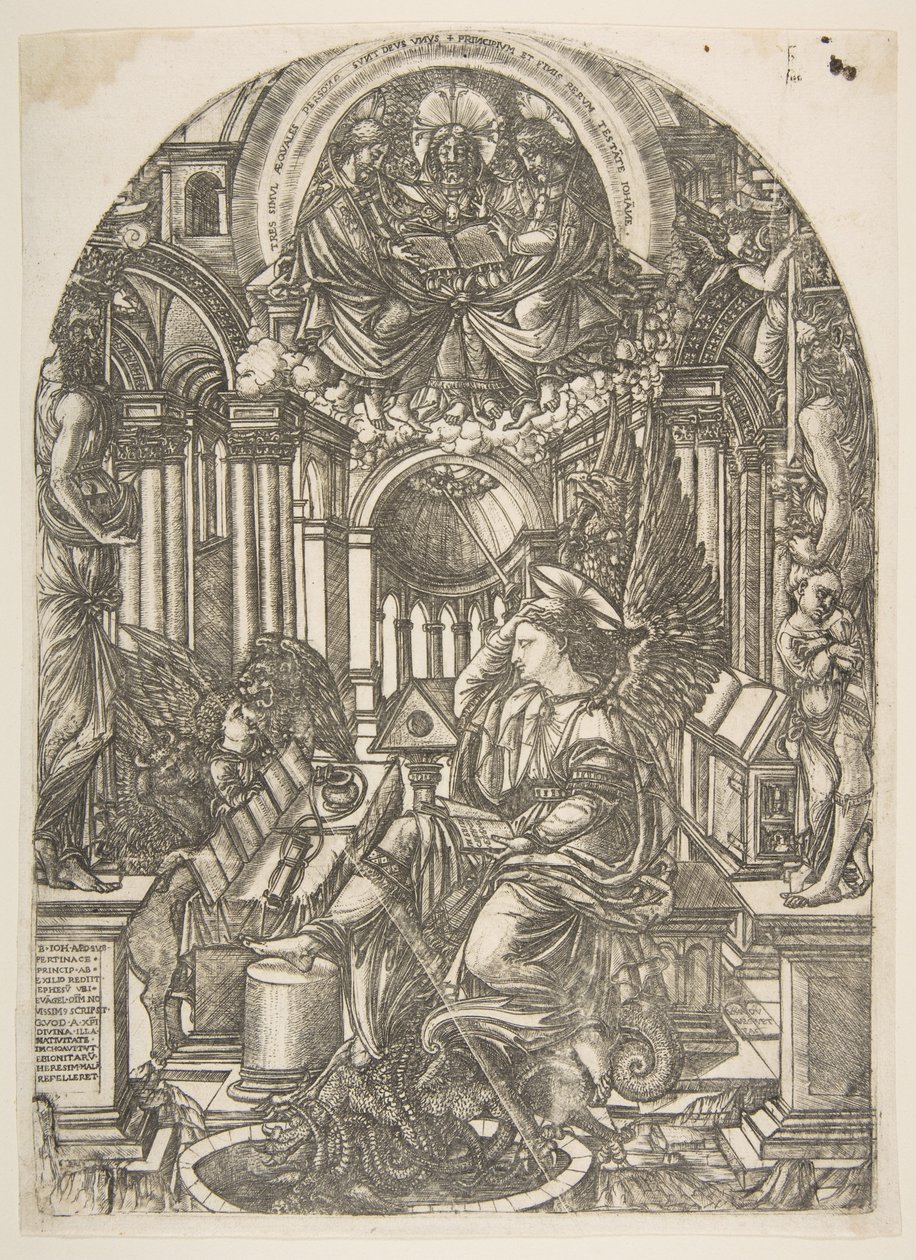 Johannes evangelistens åpenbaring, fra Apocalypse.n.d. av Jean Duvet
