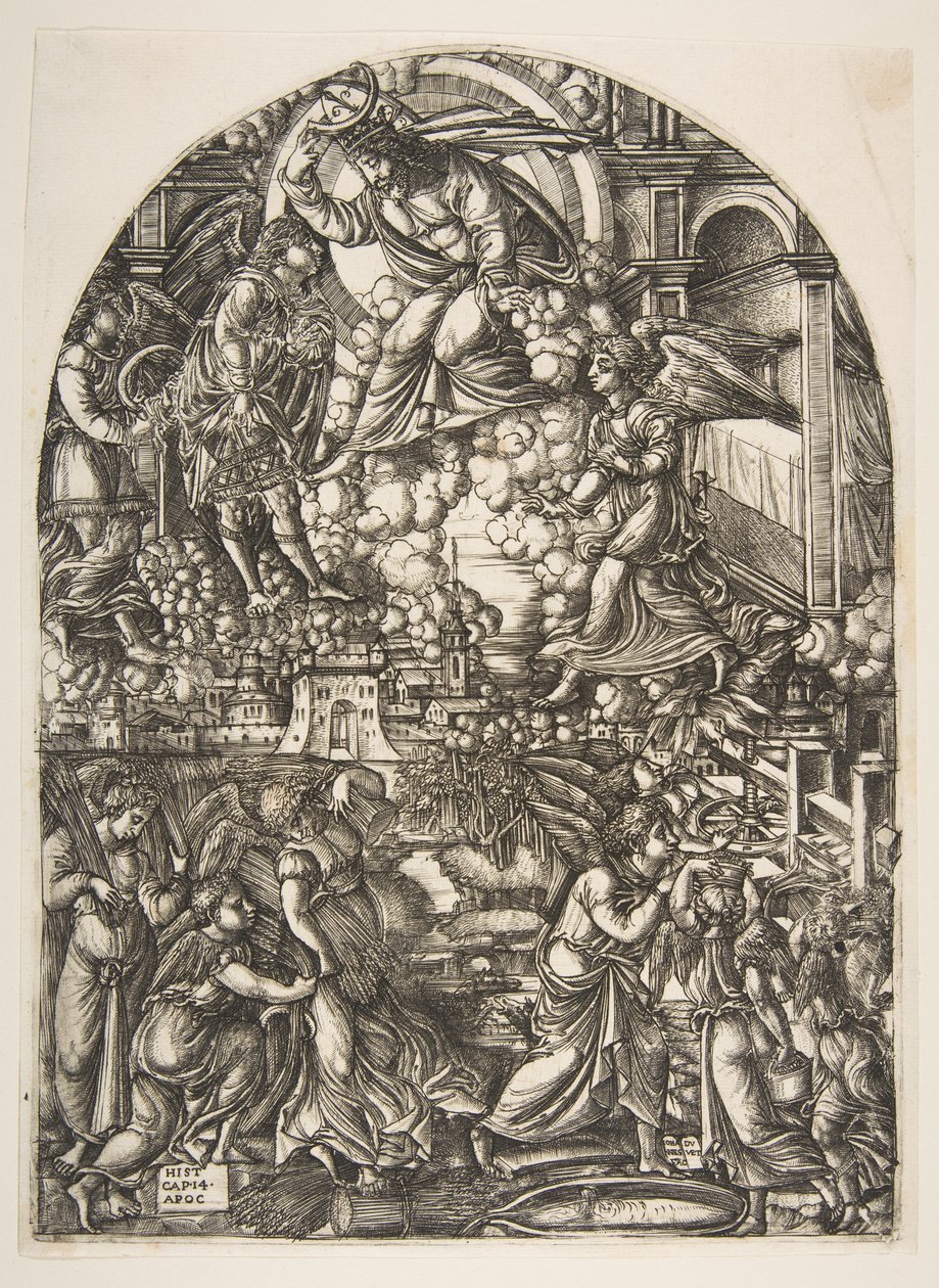 The Winepress of the Wrth of God, fra Apocalypse.n.d. av Jean Duvet