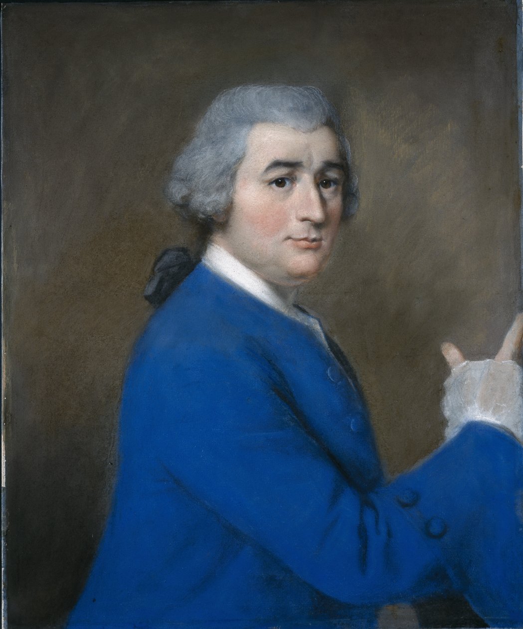 David Garrick, i høy overfrakk (pastell på papir) av Jean Étienne Liotard