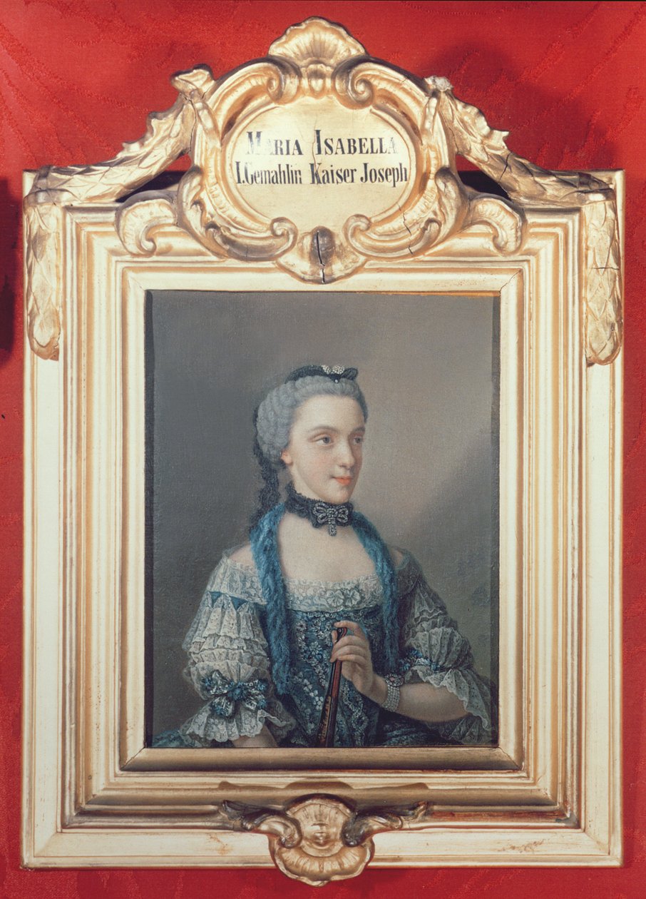 Maria Isabella av Parma, første kone til Joseph II, den hellige romerske keiseren (1741-90) 1762 av Jean Étienne Liotard